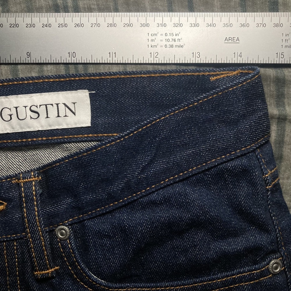 Gustin Jeans Mens Small 31x33 #172 Cone Mills Selvedge Denim Button Fly Indigo - Picture 5 of 8